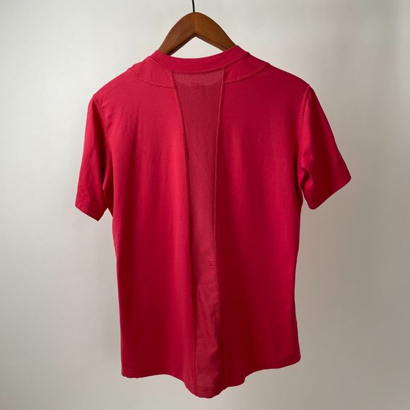 Women's Nike Fit Dry Short Sleeve Workout Tee Shirt, Hot Pink, Size Large - Picture 3 of 7